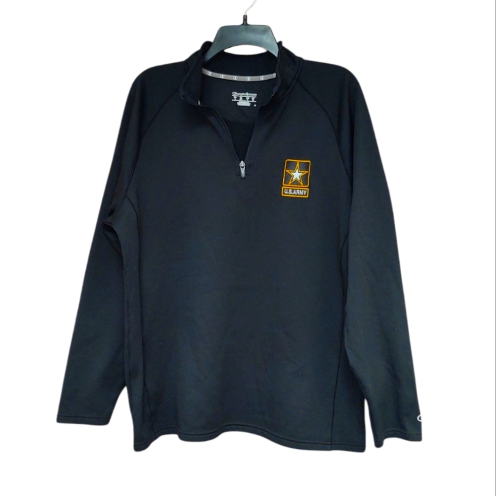 EUC Champion Black US Army Quarter Zip Pullover Size L